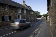 Traffic in Abbotsbury, Dorset...