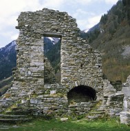 Mesocco in the Moesa valley c...