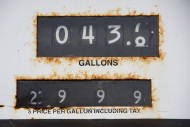 Rusty display, petrol pump, USA