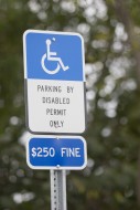 Sign marking a disabled parki...