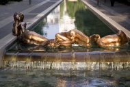 Sculptures on a fountain, Aba...