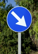 Traffic sign indicating to dr...