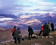 Grand Canyon, people with pan...