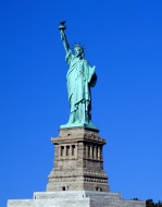 Statue of Liberty, blue sky, ...