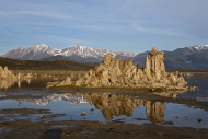 Tufa sculptures in front of t...