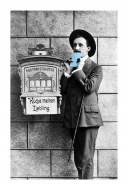 Man kissing a light blue love...