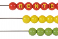 Abacus with the word Rente, G...