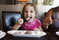 Girl eating ice cream