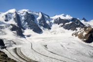 A view of the Bernina Glacier...
