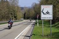 Motorcyclist on a country roa...