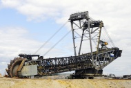 Bucket-wheel excavator in the...