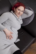 Pregnant woman relaxing