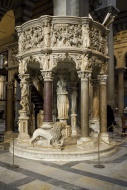 Marble pulpit by Giovanni Pis...