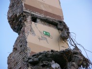 Emergency exit sign at an abo...