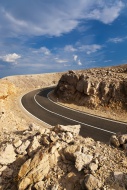 Coastal road on Pag Island, Z...