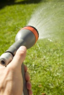 Lawn being watered
