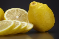 Lemons (Citrus limon), whole ...
