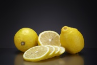 Lemons (Citrus limon), whole ...