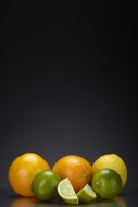Oranges (Citrus sinensis), a ...