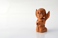 Little angel made of clay, pr...