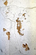 Cracked wall with paint flaki...
