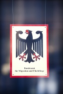 Sign at the BAMF, Bundesamt f...