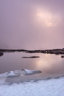 The melting glacier near Rago...