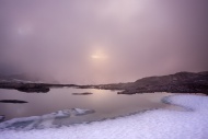 The melting glacier near Rago...