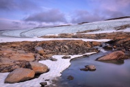 The melting glacier near Rago...