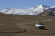 Off-road vehicle on the slope...