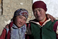 Kirghiz people, girl and woma...