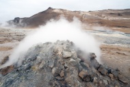 Fumarole, a source of steam i...
