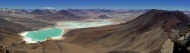 Laguna Verde lagoon and the s...