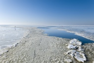Frozen North Sea with the Hal...