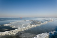 Frozen North Sea with the Hal...