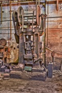 Old machinery in an old aband...