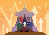 Businessman with fortune teller