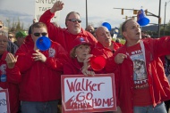 Union members picket a Republ...