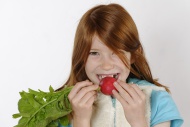 Girl with radish