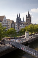 Bank of the Rhine river and t...