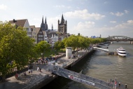 Bank of the Rhine river and t...