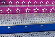 Star decorated stairs at an a...
