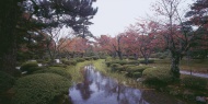 Japan, View of japanese park ...