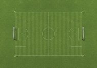 Soccer field, overhead view