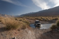Off-road vehicle in the Andes...
