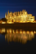 Palma Cathedral at night, Pal...