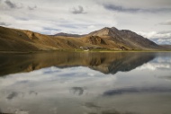 Tso Moriri, with mountains an...