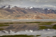 Tso Moriri, with snow-capped ...