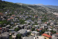 View of Gjirokastra with typi...