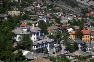 View of Gjirokastra with typi...